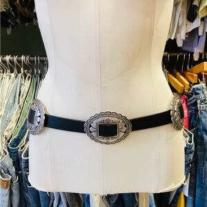 Leather Western Scalloped Concho Belt